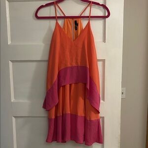 C. Luce Orange Dress with Pink Accents
